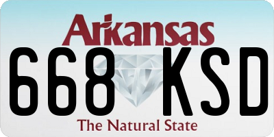 AR license plate 668KSD