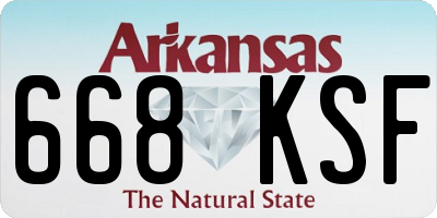 AR license plate 668KSF