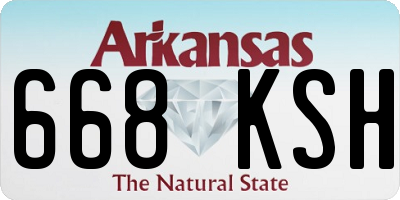 AR license plate 668KSH