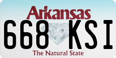 AR license plate 668KSI