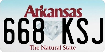 AR license plate 668KSJ