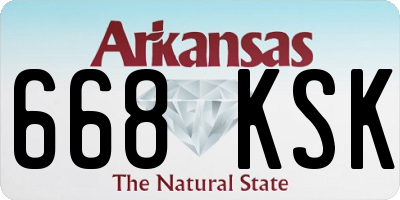 AR license plate 668KSK