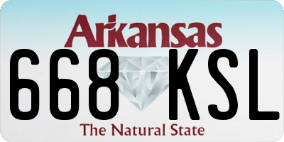 AR license plate 668KSL