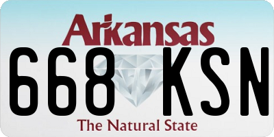 AR license plate 668KSN