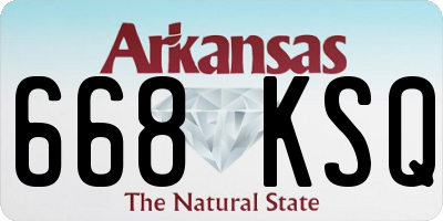 AR license plate 668KSQ
