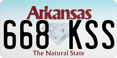 AR license plate 668KSS
