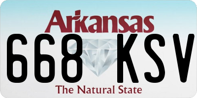AR license plate 668KSV
