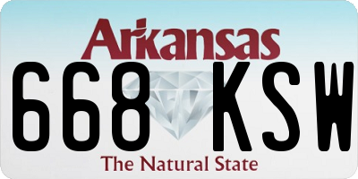 AR license plate 668KSW