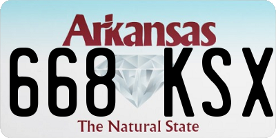 AR license plate 668KSX