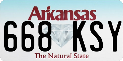 AR license plate 668KSY