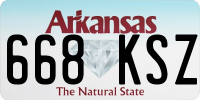 AR license plate 668KSZ