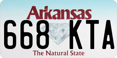 AR license plate 668KTA