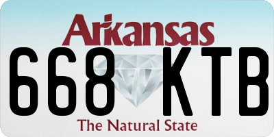 AR license plate 668KTB