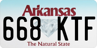 AR license plate 668KTF