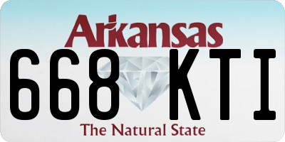 AR license plate 668KTI