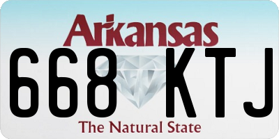 AR license plate 668KTJ