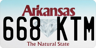 AR license plate 668KTM