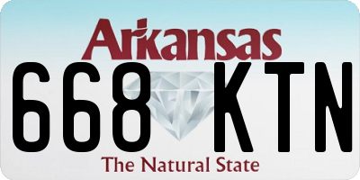 AR license plate 668KTN
