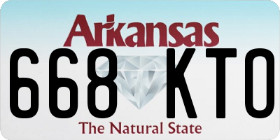 AR license plate 668KTO