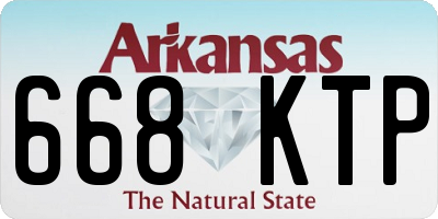 AR license plate 668KTP