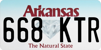 AR license plate 668KTR
