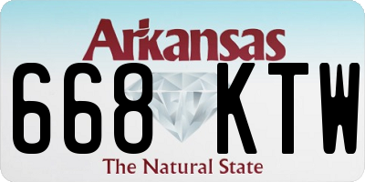 AR license plate 668KTW