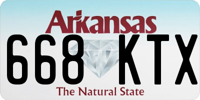AR license plate 668KTX