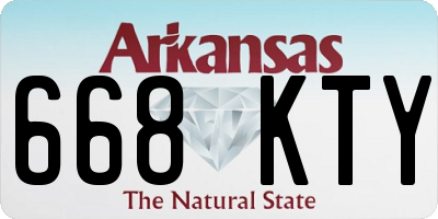 AR license plate 668KTY