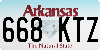 AR license plate 668KTZ