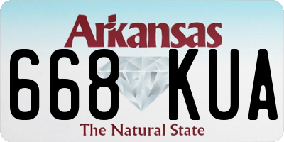 AR license plate 668KUA