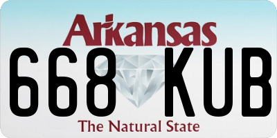 AR license plate 668KUB