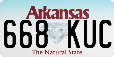 AR license plate 668KUC
