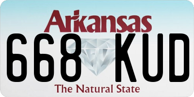 AR license plate 668KUD