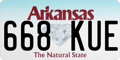 AR license plate 668KUE
