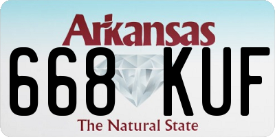 AR license plate 668KUF
