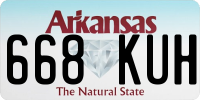 AR license plate 668KUH