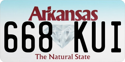 AR license plate 668KUI