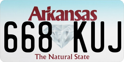 AR license plate 668KUJ