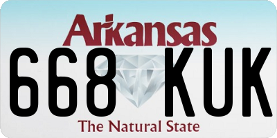 AR license plate 668KUK