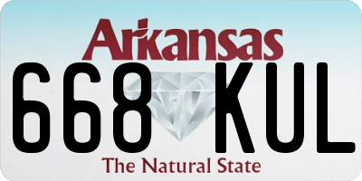 AR license plate 668KUL