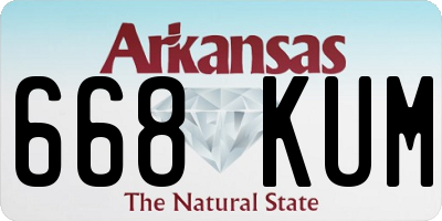 AR license plate 668KUM