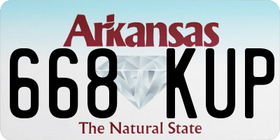 AR license plate 668KUP