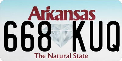 AR license plate 668KUQ