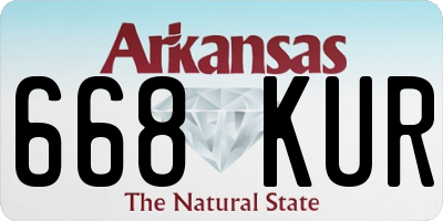 AR license plate 668KUR