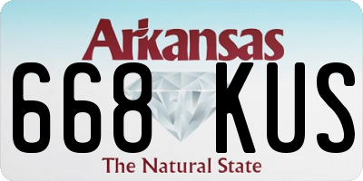 AR license plate 668KUS