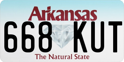 AR license plate 668KUT
