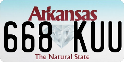 AR license plate 668KUU