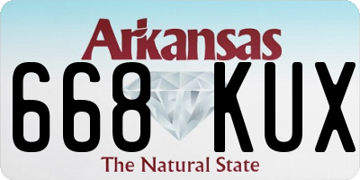 AR license plate 668KUX