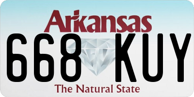 AR license plate 668KUY
