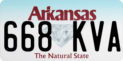 AR license plate 668KVA